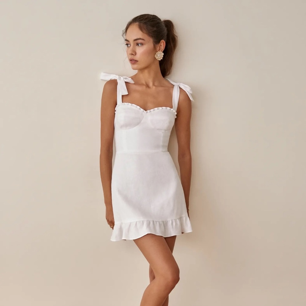 reformation desiree linen dress NWT